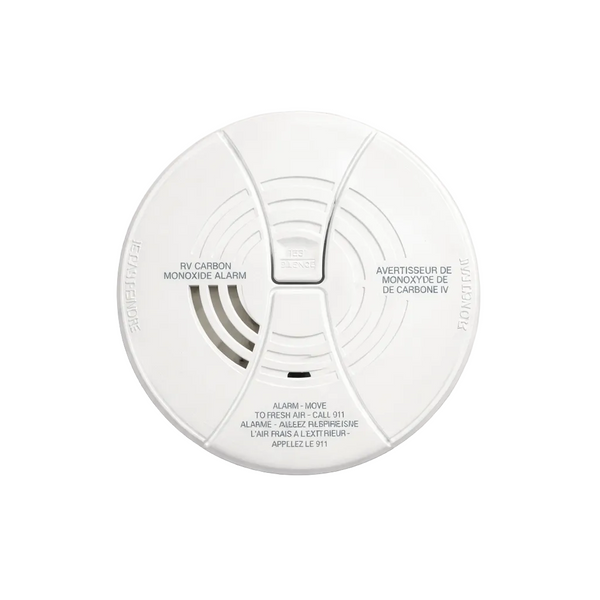 Carbon monoxide alarm on a white background