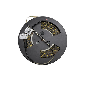 Spool of LED strip light on a white background