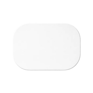 White square object on a white background