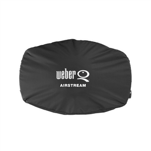 Black cover with 'weber airstream' logo on a white background