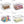 Four clear plastic storage bins arranged in a 2x2 grid on a white background, labeled for use in BATH, CRAFT, TOY, and OFFICE. The bins have transparent lids with vented slits and are shown storing paper towels, crayons, toy vehicles, and sticky notes respectively.