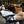 A woman relaxes in a black camping recliner chair outdoors in a wooded campsite setting, with an orange off-road truck parked in the background.