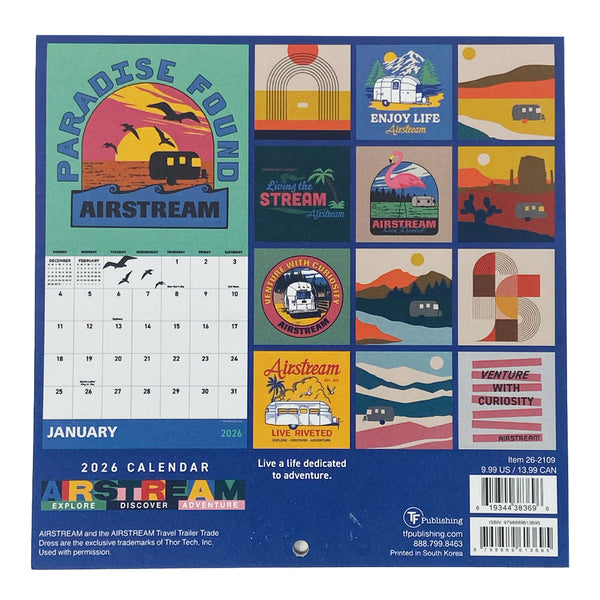 Airstream 2026 Mini Calendar