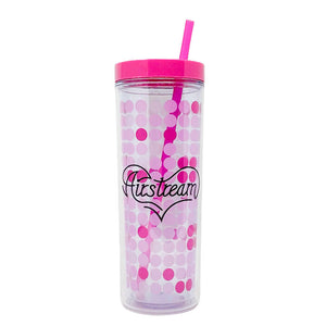Clolor Changing Pink Tumbler With Airstream Heart Logo