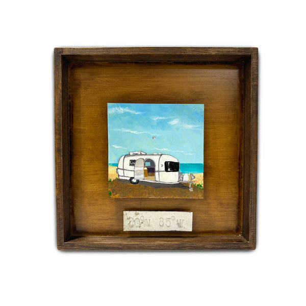 Airstream Original Painting in Shadow Box Frame