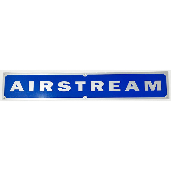 Airstream 1960's Aluminum Blue Logo Nameplate