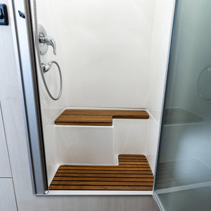 Airstream Teak Shower Bench for Pan America Trailers