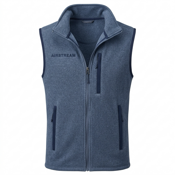 Blue fleece zip up fest with Airstream on right chest