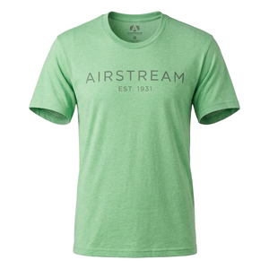 Lime Green heathered tee with AIRSTREAM EST 1931 across the chest