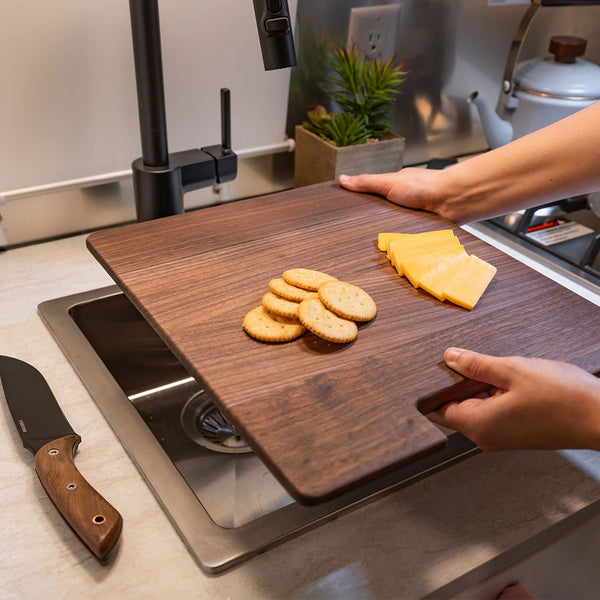 Wood Sink Cutting Boards for Bambi Travel Trailers