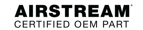 Black text on a light background reads AIRSTREAM CERTIFIED OEM PART in bold, all-capital letters.
