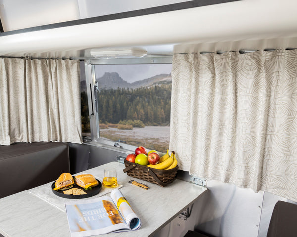 Airstream Printed Custom Curtains for International Serenity Travel Trailers