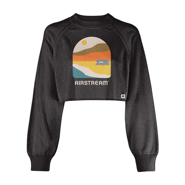 Airstream Dreamer Beach Scene Crop Fleece