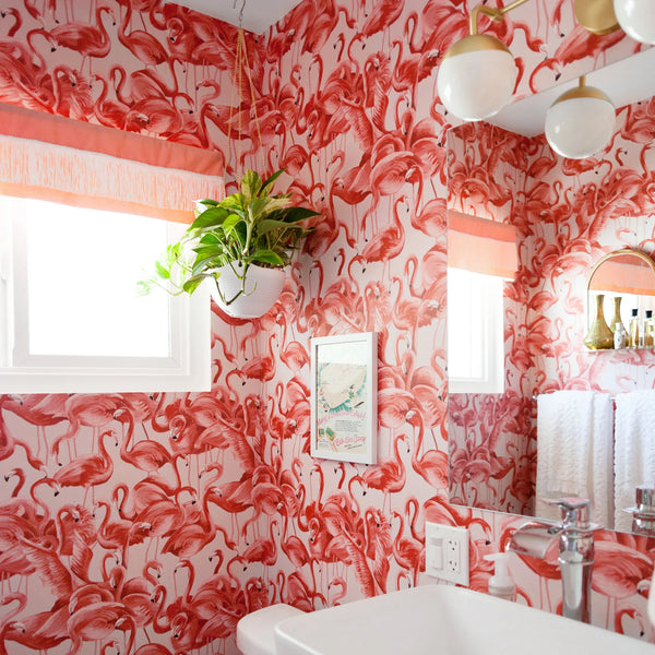 Flamingo Peel + Stick Removable Wallpaper