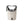 White and gray water filter with black accents on a white background