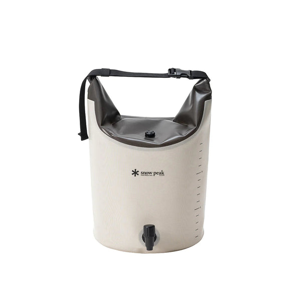 White and gray water filter with black accents on a white background