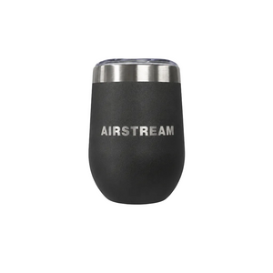 Graphite_Wine_Tumbler with Airstream Logo