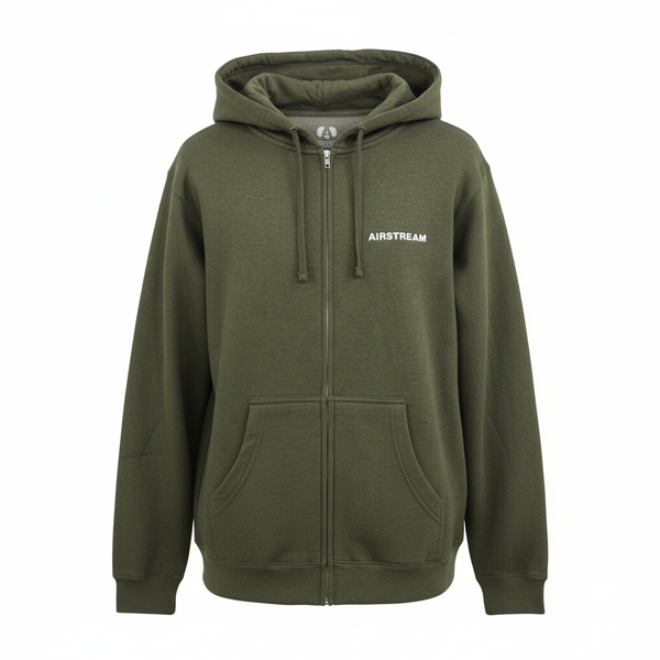Airstream Olive Fleece Full Zip Hoodie