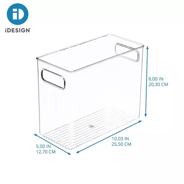 Tall Stackable Storage Bin, 10 x 5 x 8