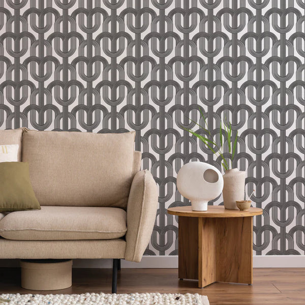 Peel + Stick Removable Wallpaper: Grey + Black Tones