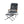 Gray camping chair with wooden armrests on a white background