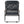 A folding outdoor chair with a black mesh backrest, a black horizontal support strap across the middle, and light brown wooden armrests on a dark metal frame, shown from the back against a white background.