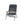 Gray camping chair with mesh back and wooden armrests on a white background