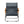 Gray folding chair with wooden armrests on a white background
