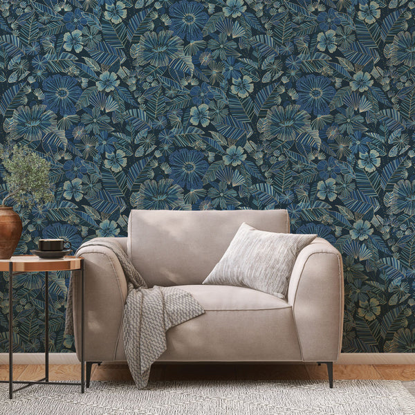 MB15084-blue-metallic-bloom-peel-stick-wallpaper-living-room