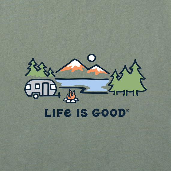 Airstream Lakeside Camper T-Shirt by Life is Good® – Airstream Supply Company