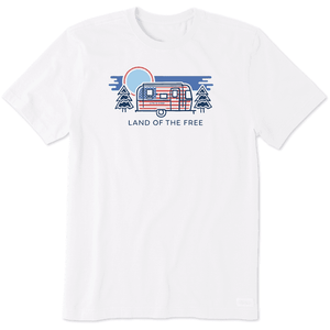Airstream Land of the Free Unisex Crew Neck T-Shirt by Life is Good®