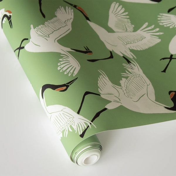 Family of Cranes Peel + Stick Removable Wallpaper