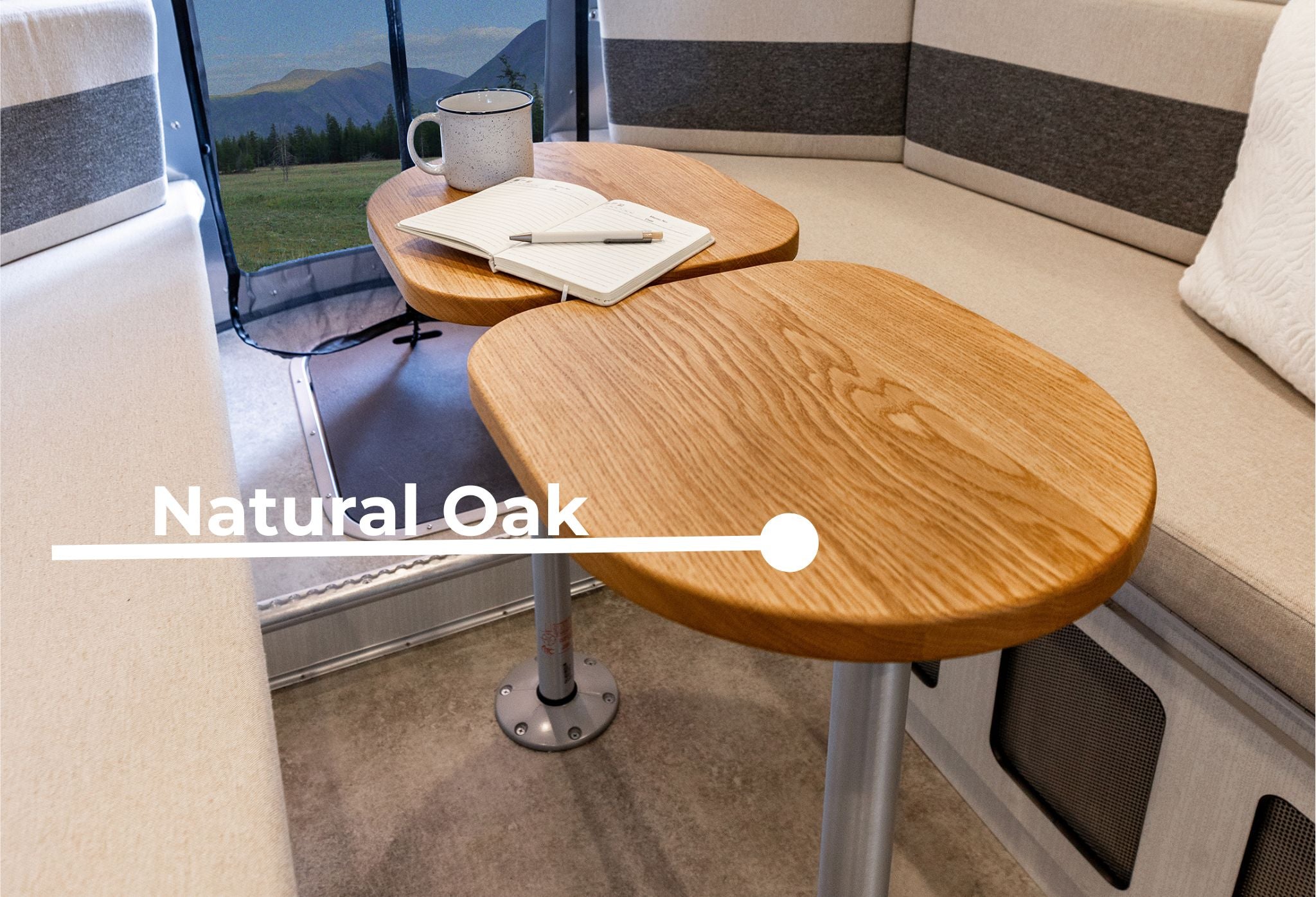 MAPLE TABLE & BLACK TRIM + FOLDING LEG KIT - Caravan/Campervan | UK MAPLE TABLE & BLACK TRIM + FOLDING LEG KIT - Caravan/Campervan | UK