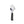 Cleaning brush with black handle on a white background