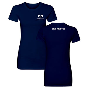 Airstream Trailer A Live Riveted Women's Slim Fit T-Shirt
