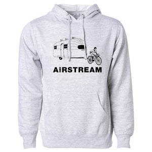 Bicycle Towing An Airstream Unisex Midweight Hoodie