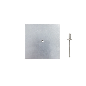 metal jackplate and rivet