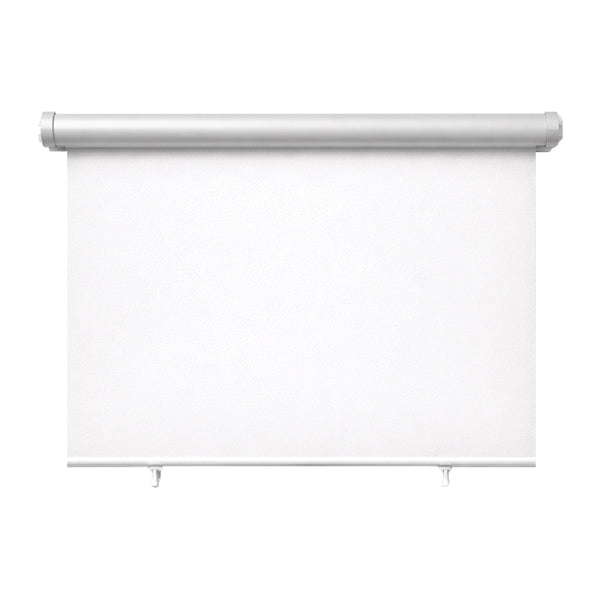White roller blind on a white background