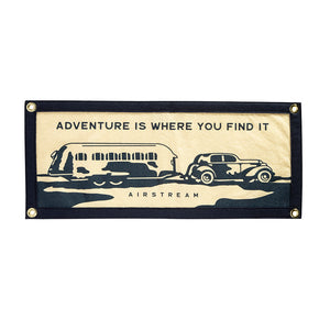 Airstream Adventure Is Where You Find It Camp Flag