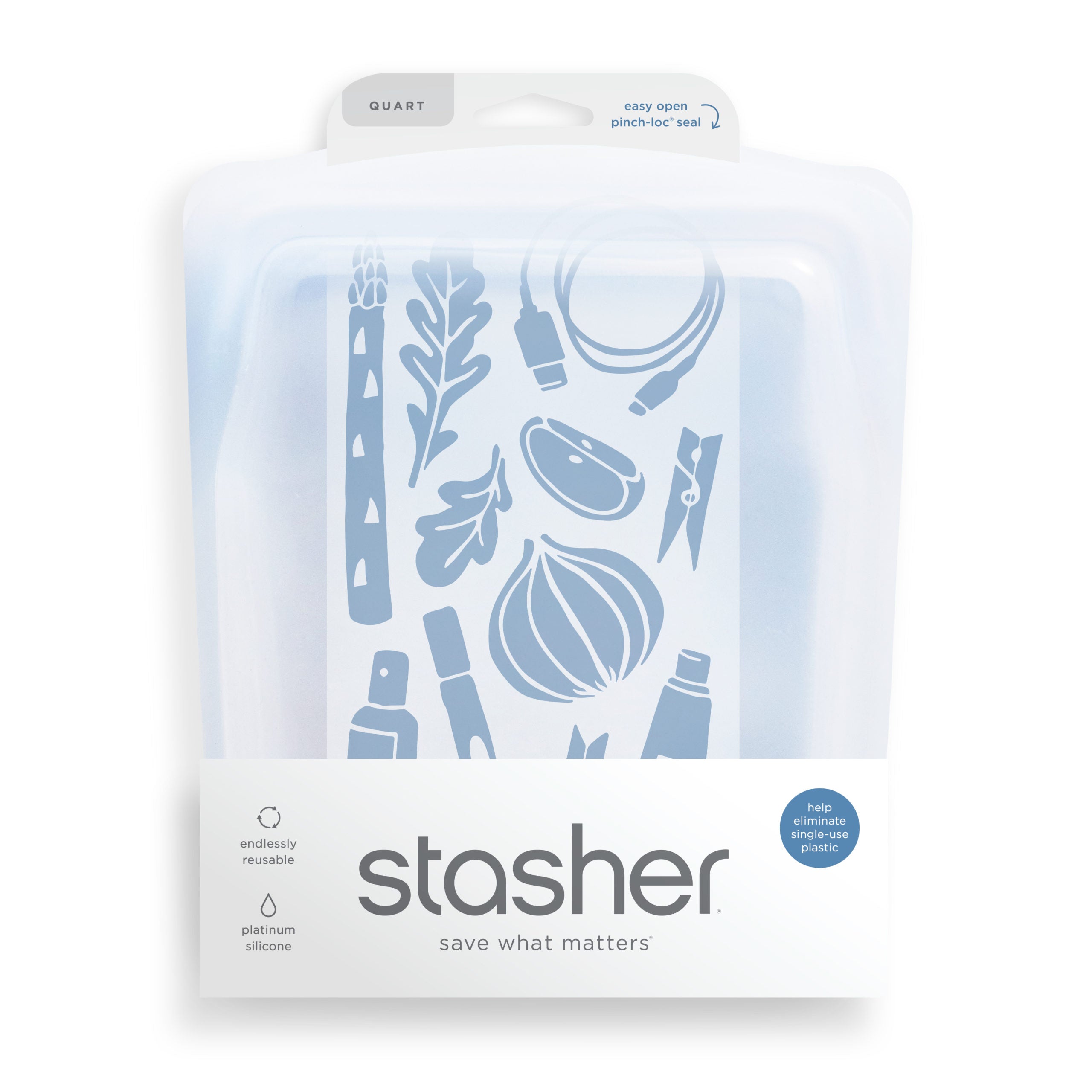 Stasher Reusable Bags Starter Set - 3pk - Clear