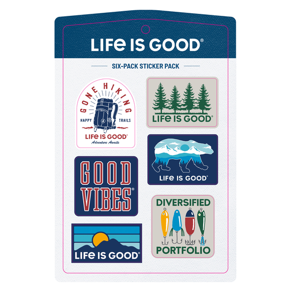 Camp 6 Pack Stickers by Life is Good® – Airstream Supply Company