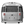 Silver Airstream trailer with curtains on a white background