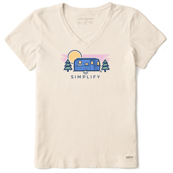 t shirt camper Airstream Simplify Camper Crusher V-Neck T-Shirt by Life is Good® – Airstream Supply Company