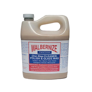 Walbernize One Step Cleaner, Polish & Glaze Wax container on a white background