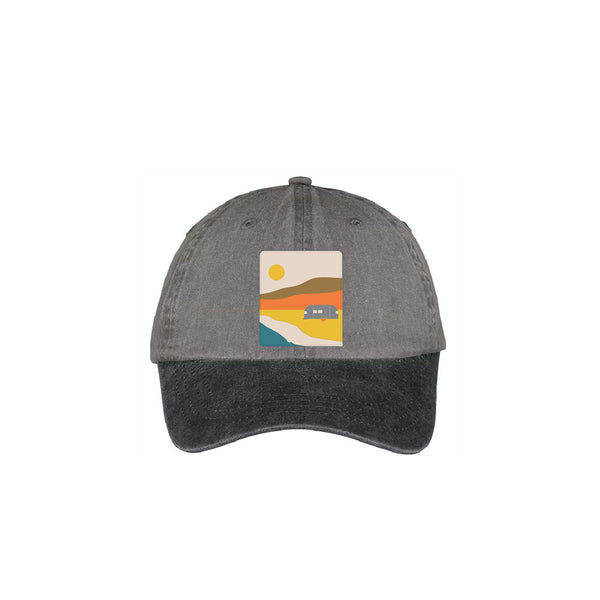 Airstream Dreamer Beach Scene Vintage Wash Hat