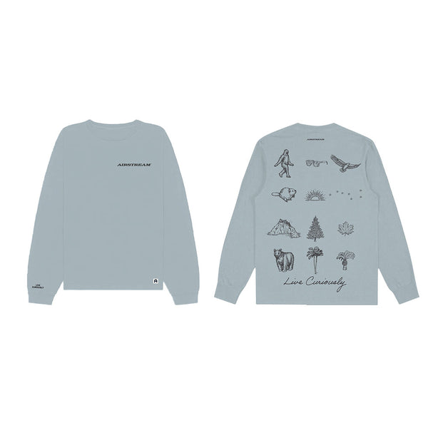 Airstream Dreamer Live Curiously Icons Long Sleeve Tee