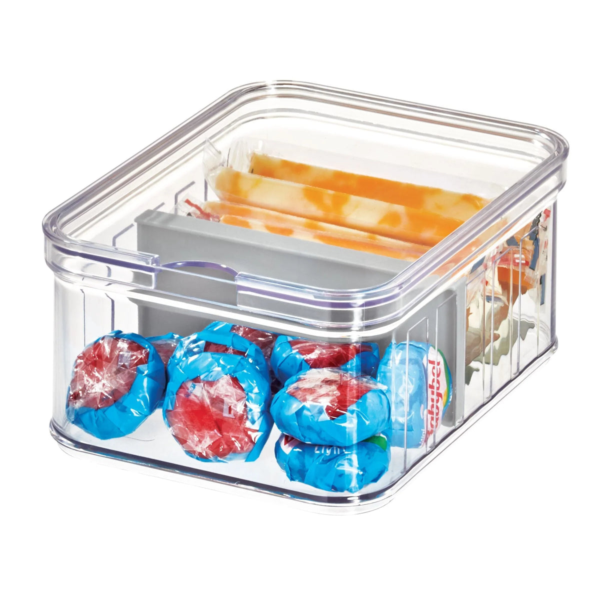 Stackable Storage Bin With Divider, 8 x 6 x 4 – Airstream Supply Company