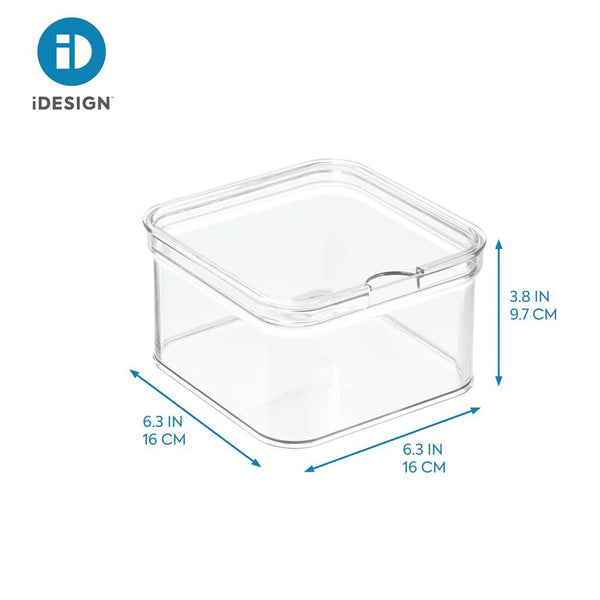 Stackable Storage Fridge Bin, 6 x 6 x 4