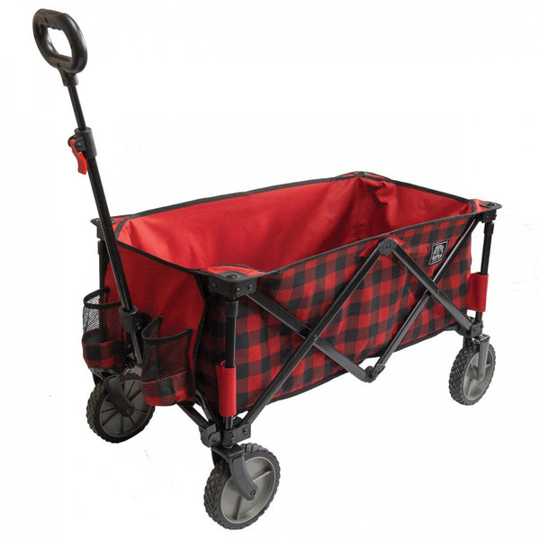 kuma bear buggy cart wagon - red plaid