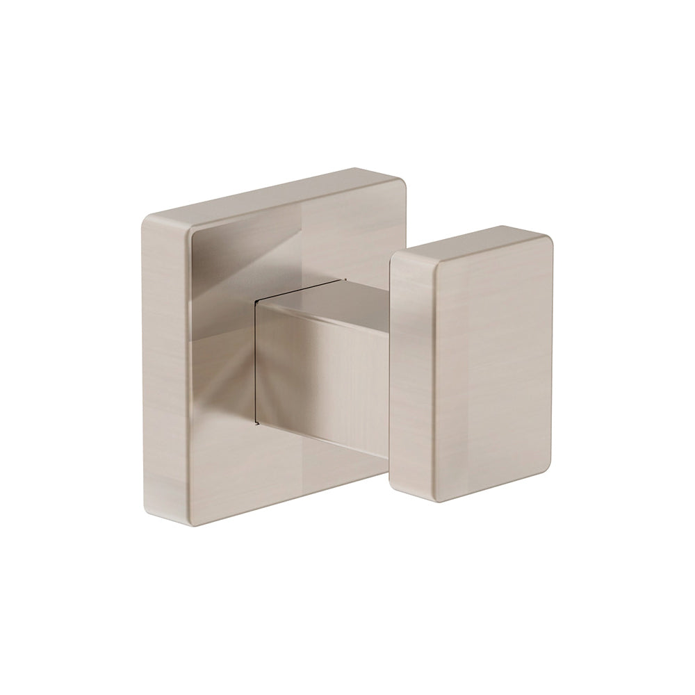 Metallic square-shaped object on a white background